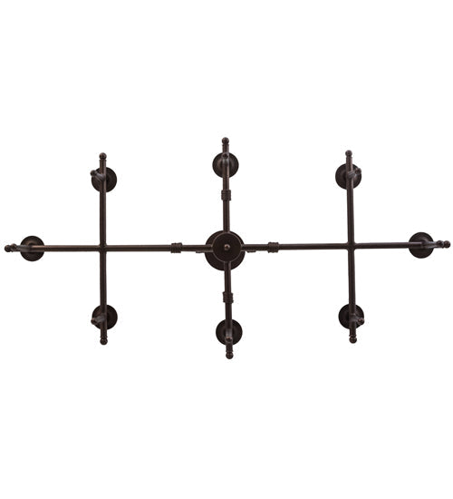 Meyda Lighting Monica 48" 8-Light Mahogany Bronze Island Chandelier With Ivory Faux Candlelight