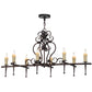 Meyda Lighting Monica 48" 8-Light Mahogany Bronze Island Chandelier With Ivory Faux Candlelight