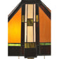 Meyda Lighting Montana Mission 22" 2-Light Antique Table Lamp With Honey Beige & Grass Green Shade Glass