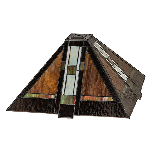 Meyda Lighting Montana Mission 24" Multi-Colored Shade Glass