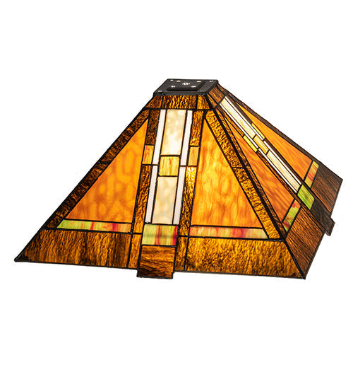Meyda Lighting Montana Mission 24" Multi-Colored Shade Glass