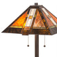 Meyda Lighting Montana Mission 61" 2-Light Mahogany Bronze Floor Lamp With Multi-Colored Shade Glass