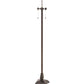 Meyda Lighting Montana Mission 61" 2-Light Mahogany Bronze Floor Lamp With Multi-Colored Shade Glass
