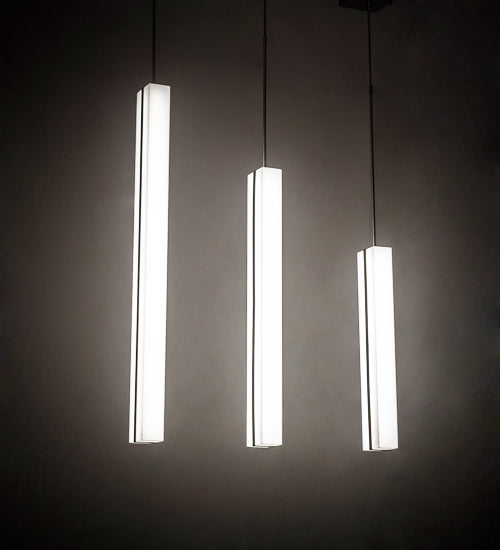 Meyda Lighting Montant 51" LED Nickel Island Pendant Light With White Statuario Idalight Shade