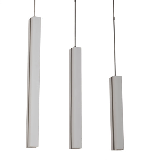 Meyda Lighting Montant 51" LED Nickel Island Pendant Light With White Statuario Idalight Shade