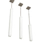 Meyda Lighting Montant 51" LED Nickel Island Pendant Light With White Statuario Idalight Shade