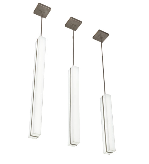 Meyda Lighting Montant 51" LED Nickel Island Pendant Light With White Statuario Idalight Shade