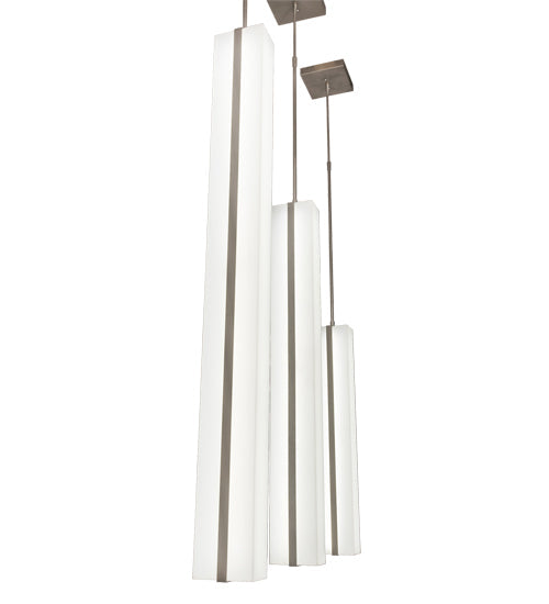 Meyda Lighting Montant 51" LED Nickel Island Pendant Light With White Statuario Idalight Shade