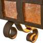 Meyda Lighting Monte Cristo 10" 2-Light Rustic Iron Wall Sconce With Amber Mica Shade Glass