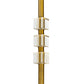 Meyda Lighting Montecito 60" 24-Light LED Brass Powder Coat Ritz Chandelier With Clear & Beige Shade