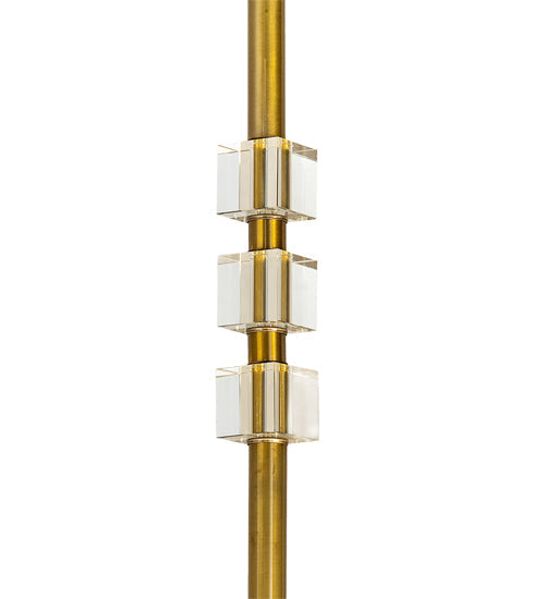 Meyda Lighting Montecito 60" 24-Light LED Brass Powder Coat Ritz Chandelier With Clear & Beige Shade