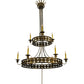 Meyda Lighting Montgomery 48" 9-Light 2-Tier Dark Smoke Chandelier With Faux Candlelight