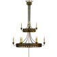 Meyda Lighting Montgomery 48" 9-Light 2-Tier Dark Smoke Chandelier With Faux Candlelight