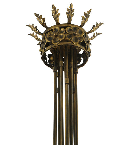Meyda Lighting Montgomery 48" 9-Light 2-Tier Dark Smoke Chandelier With Faux Candlelight