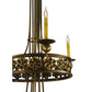 Meyda Lighting Montgomery 48" 9-Light 2-Tier Dark Smoke Chandelier With Faux Candlelight