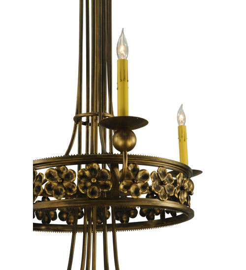 Meyda Lighting Montgomery 48" 9-Light 2-Tier Dark Smoke Chandelier With Faux Candlelight
