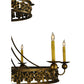 Meyda Lighting Montgomery 48" 9-Light 2-Tier Dark Smoke Chandelier With Faux Candlelight