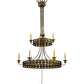Meyda Lighting Montgomery 48" 9-Light 2-Tier Dark Smoke Chandelier With Faux Candlelight