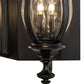 Meyda Lighting Monticello 33" 8-Light 2-Arm Black Wall Sconce With Clear Shade Glass