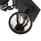 Meyda Lighting Monticello 33" 8-Light 2-Arm Black Wall Sconce With Clear Shade Glass
