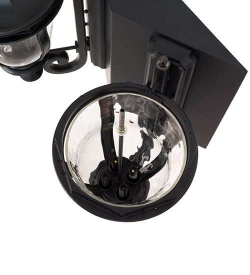 Meyda Lighting Monticello 33" 8-Light 2-Arm Black Wall Sconce With Clear Shade Glass