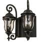 Meyda Lighting Monticello 33" 8-Light 2-Arm Black Wall Sconce With Clear Shade Glass