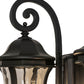 Meyda Lighting Monticello 33" 8-Light 2-Arm Black Wall Sconce With Clear Shade Glass