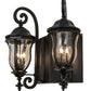 Meyda Lighting Monticello 33" 8-Light 2-Arm Black Wall Sconce With Clear Shade Glass