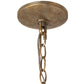 Meyda Lighting Monticello 36" 6-Light Satin Gold Chandelier With Silver Wash Shade