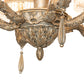 Meyda Lighting Monticello 36" 6-Light Satin Gold Chandelier With Silver Wash Shade