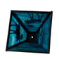 Meyda Lighting Moose 16" Textured Black Frame With Green & Blue Shade Glass