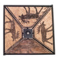 Meyda Lighting Moose 16" Textured Black Frame With Silver Mica Shade Glass