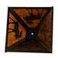 Meyda Lighting Moose 16"W x 7"H Textured Black Frame and Amber Mica Shade Glass
