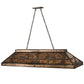 Meyda Lighting Moose 61" 9-Light Antique Copper Island Pendant Light With Amber Mica Shade Glass