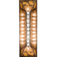 Meyda Lighting Moose 61" 9-Light Antique Copper Island Pendant Light With Amber Mica Shade Glass