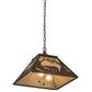 Meyda Lighting Moose & Black Bear 23" 2-Light Cafe Noir Pendant Light With Beige Tawnyrock Idalight Shade Glass