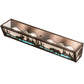 Meyda Lighting Moose & Black Bear 24" 4-Light Mahogany Bronze Vanity Light With White & Light Blue Shade Glass