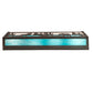 Meyda Lighting Moose & Black Bear 24" 4-Light Mahogany Bronze Vanity Light With White & Light Blue Shade Glass