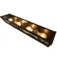 Meyda Lighting Moose & Black Bear 24" 4-Light Timeless Bronze Vanity Light With Blue Green & Sunset Sky Shade Glass