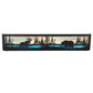 Meyda Lighting Moose & Black Bear 24" 4-Light Timeless Bronze Vanity Light With Sky Blue & Blue Green Ripple Shade Glass