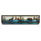 Meyda Lighting Moose & Black Bear 24" 4-Light Timeless Bronze Vanity Light With Sky Blue & Blue Green Ripple Shade Glass