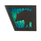 Meyda Lighting Moose & Black Bear 24" 4-Light Timeless Bronze Vanity Light With Sky Blue & Blue Green Ripple Shade Glass