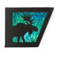 Meyda Lighting Moose & Black Bear 24" 4-Light Timeless Bronze Vanity Light With Sky Blue & Blue Green Ripple Shade Glass