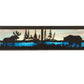 Meyda Lighting Moose & Black Bear 24" 4-Light Timeless Bronze Vanity Light With Sky Blue & Blue Green Ripple Shade Glass