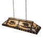 Meyda Lighting Moose & Black Bear 61" 9-Light Cafe Noir Island Pendant Light With Beige Travertine Idalight Shade Glass