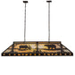 Meyda Lighting Moose & Black Bear 61" 9-Light Cafe Noir Island Pendant Light With Beige Travertine Idalight Shade Glass