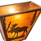 Meyda Lighting Moose Creek 13" 2-Light Antique Copper Wall Sconce With Amber Mica Shade Glass