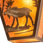Meyda Lighting Moose Creek 13" 2-Light Antique Copper Wall Sconce With Amber Mica Shade Glass