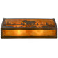 Meyda Lighting Moose Creek 16" 2-Light Antique Copper Vanity Light With Amber Mica Shade Glass