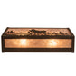 Meyda Lighting Moose Creek 16" 2-Light Timeless Bronze Vanity Light With Silver Mica Shade Glass